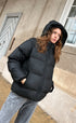 DAMEN DAUNENJACKE IN SCHWARZ MIT KAPUZE